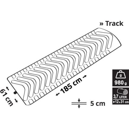 Tappeto gonfiabile 185x61cm blu