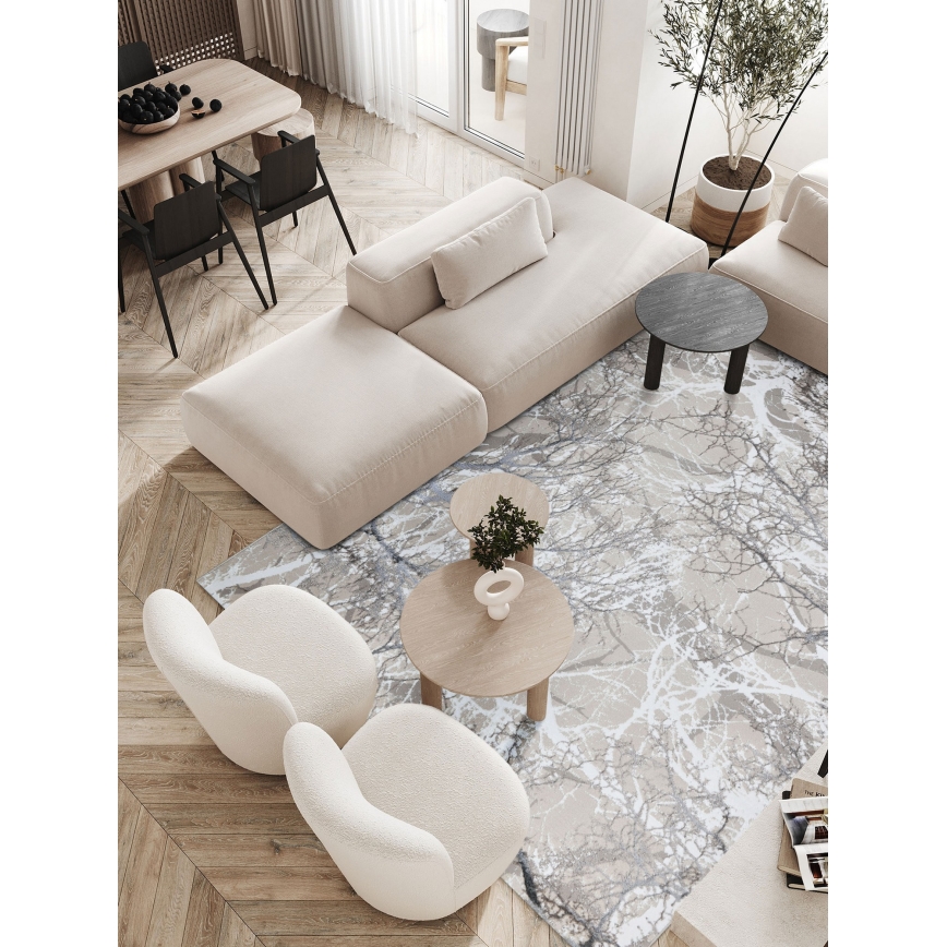 Tappeto GRECE 120x170 cm 2150 g/m2 crema/grigio/bianco