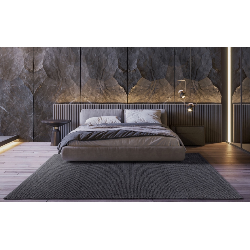 Tappeto naturale FIR WOOL 70x140 cm 2600 g/m2 antracite