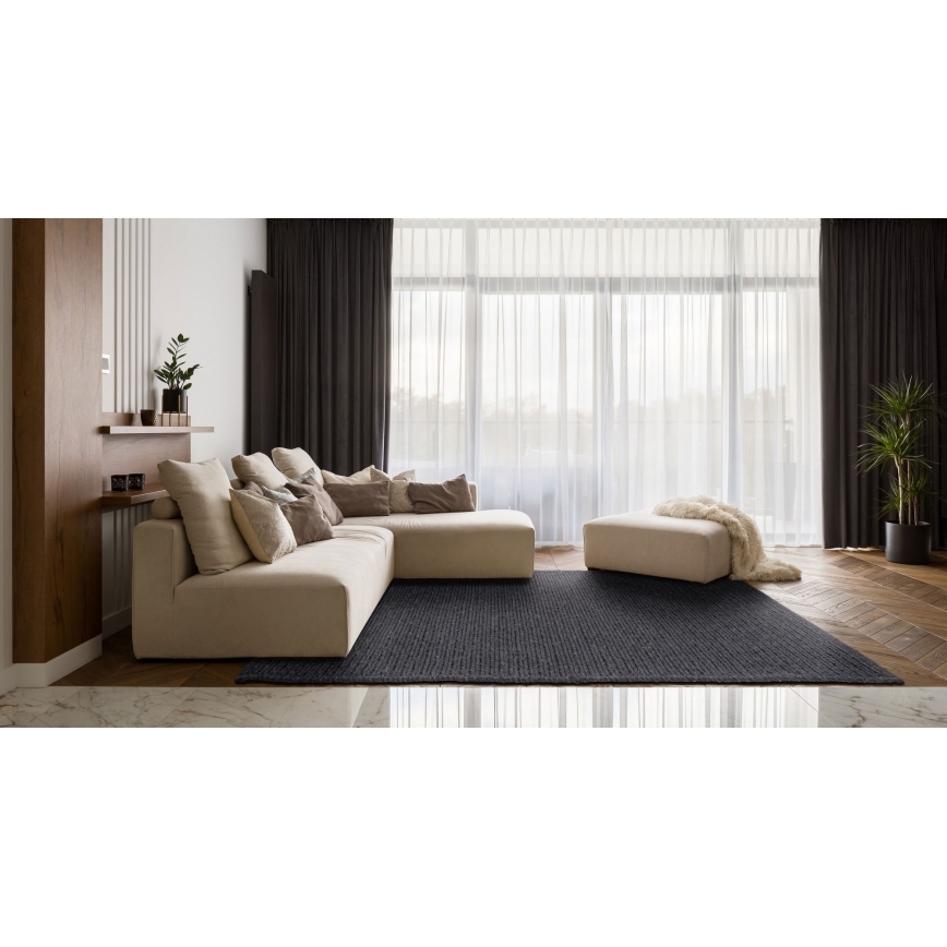 Tappeto naturale FIR WOOL 70x140 cm 2600 g/m2 antracite