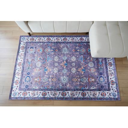 Tappeto orientale antiscivolo PRINT SHINE 120x170 cm blu