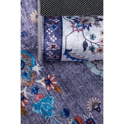 Tappeto orientale antiscivolo PRINT SHINE 70x140 cm blu