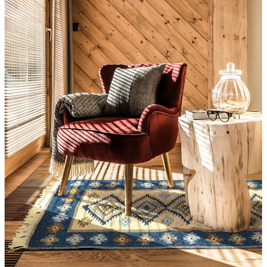 Tappeto orientale KILIM 80x150 cm blu
