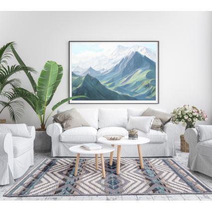 Tappeto orientale NEPAL 200 x 280 cm blu/grigio