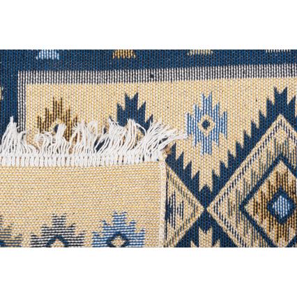 Tappeto orientale reversibile KILIM 80x150 cm blu/beige