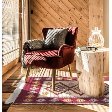 Tappeto orientale reversibile KILIM 80x150 cm, rosso/beige