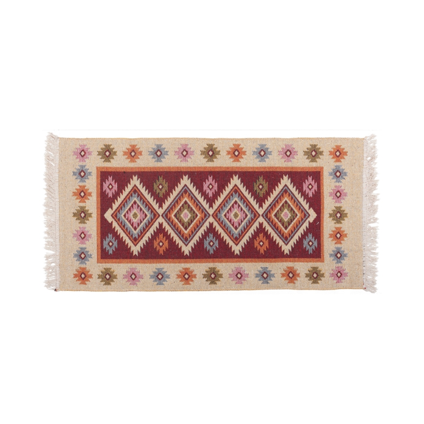 Tappeto orientale reversibile KILIM 80x150 cm, rosso/beige