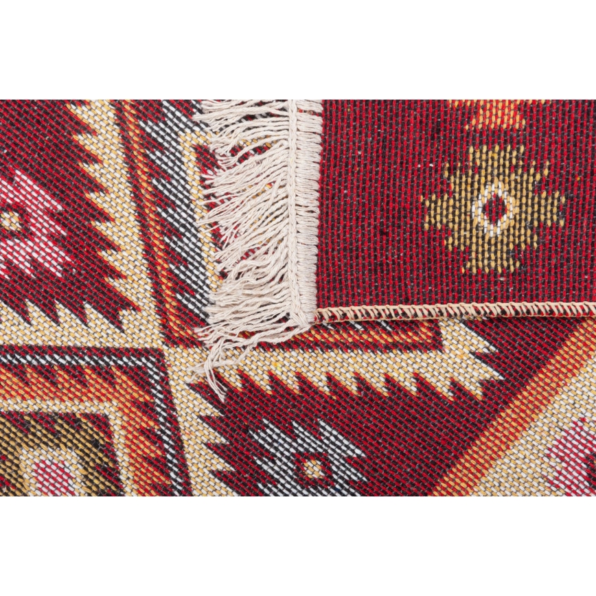 Tappeto orientale reversibile KILIM 80x150 cm, rosso/beige