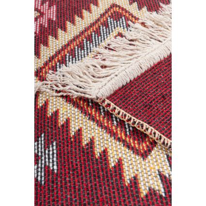 Tappeto orientale reversibile KILIM 80x150 cm, rosso/beige