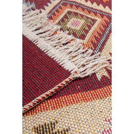 Tappeto orientale reversibile KILIM 80x150 cm, rosso/beige