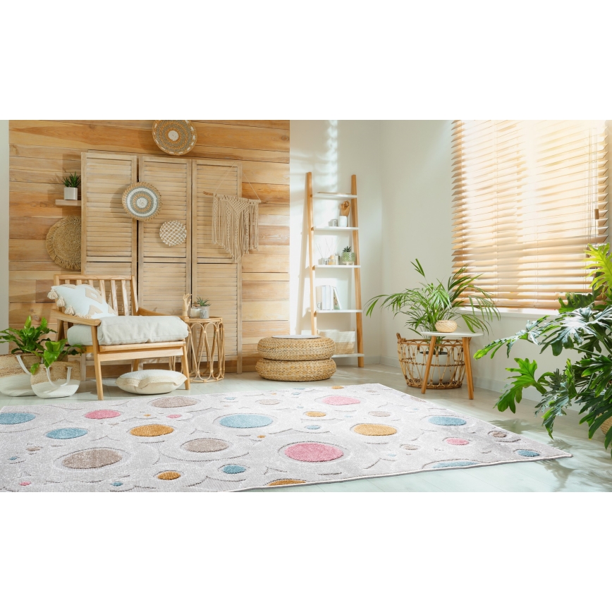 Tappeto per bambini PIAR 120x170 cm multicolore/pois