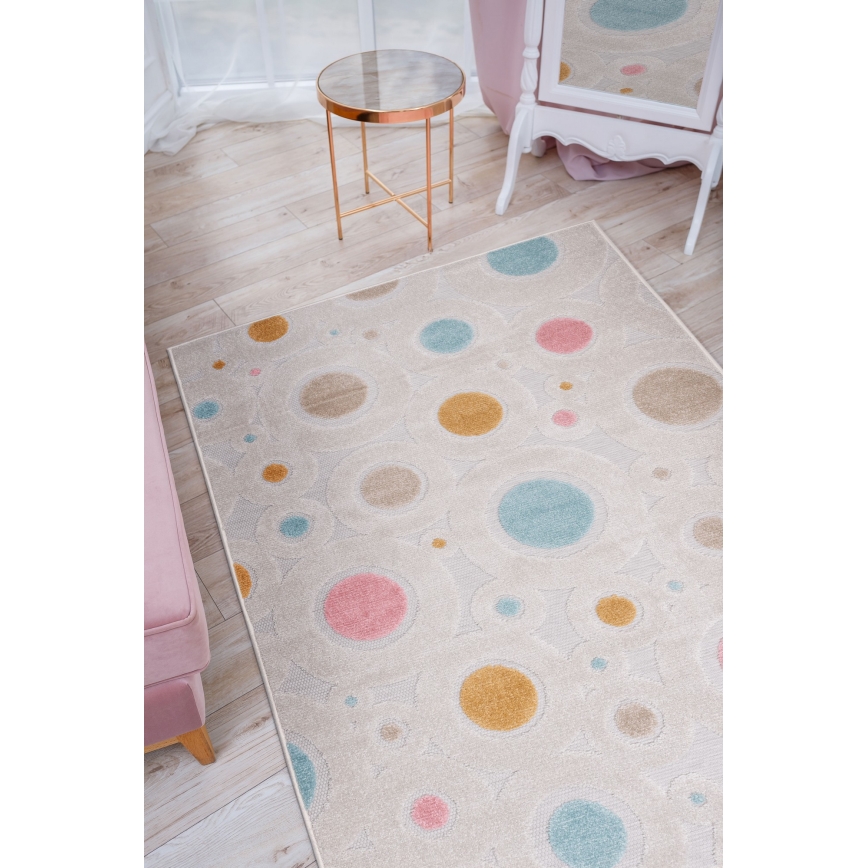 Tappeto per bambini PIAR 80x150 cm multicolore/pois
