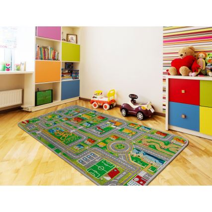 Tappeto per bambini PLAYTOWN 120x170 cm multicolore/città