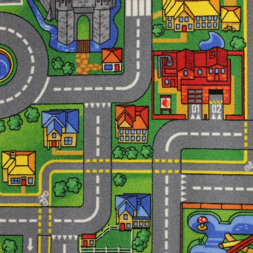 Tappeto per bambini PLAYTOWN 200x280 cm multicolore/città