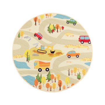 Tappeto per bambini STELLA STREETS 120 cm beige/città