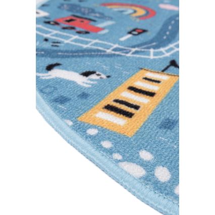 Tappeto per bambini STELLA STREETS 120 cm blu/città