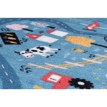 Tappeto per bambini STELLA STREETS 120x170 cm blu/città