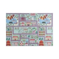 Tappeto per bambini STELLA STREETS 80x100 cm turchese/città