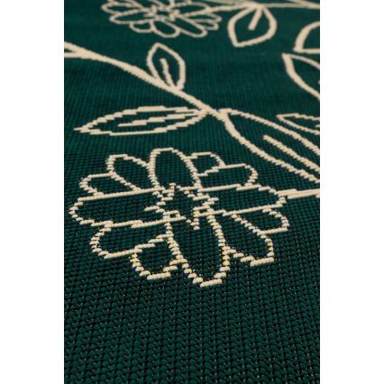 Tappeto per esterni JUNGLE 135 cm verde/motivo a foglie