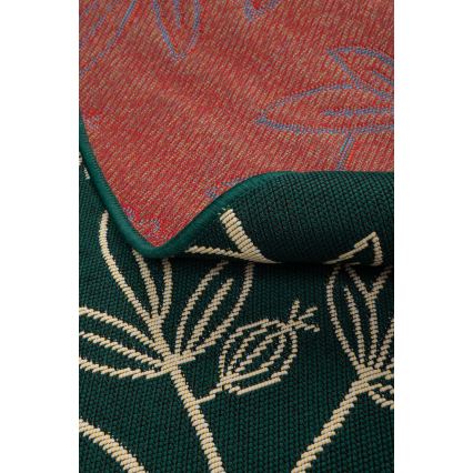 Tappeto per esterni JUNGLE 135 cm verde/motivo a foglie