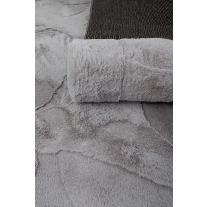 Tappeto RABBIT 3D 120x170 cm grigio chiaro