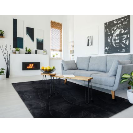 Tappeto RABBIT 3D 120x170 cm nero