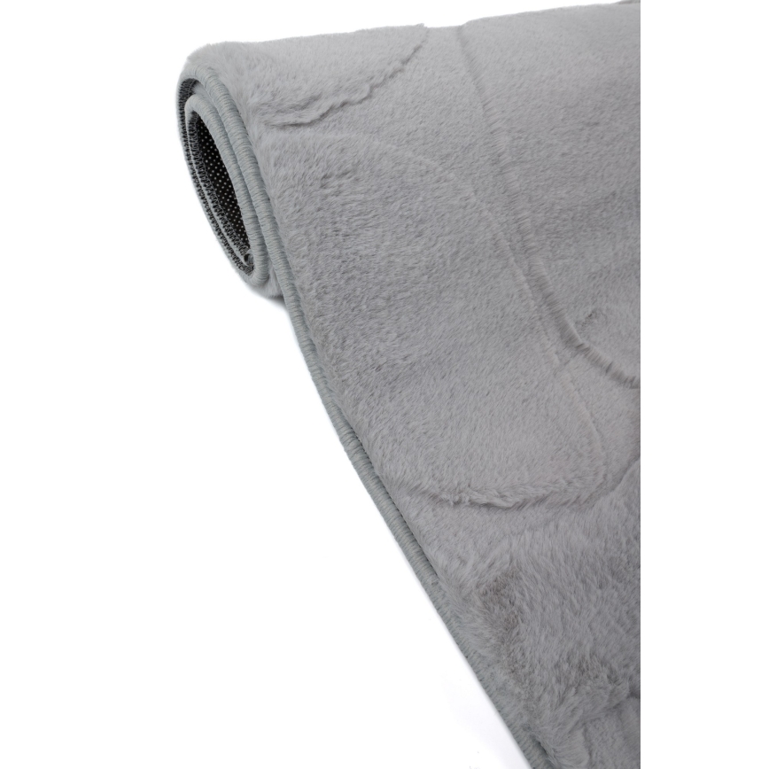 Tappeto RABBIT 3D 80x150 cm grigio chiaro