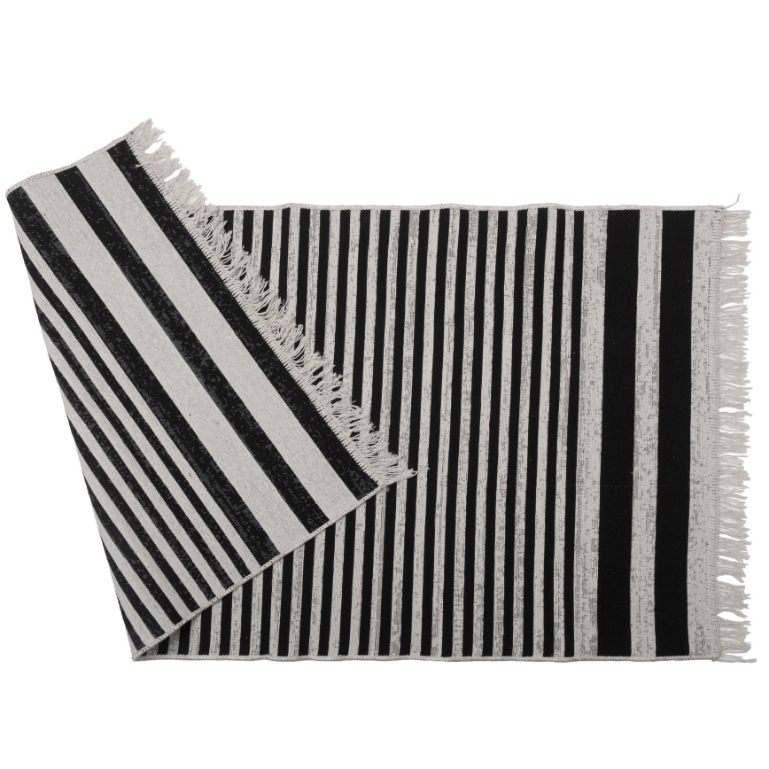 Tappeto reversibile KILIM GOLD 60x120 cm nero/bianco