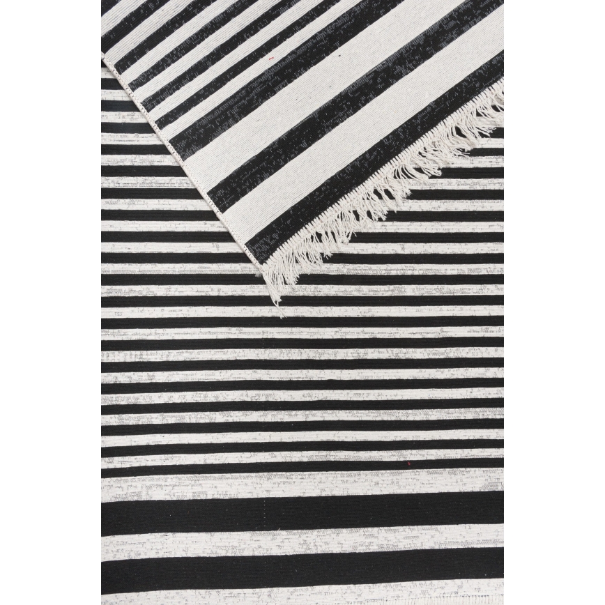 Tappeto reversibile KILIM GOLD 60x120 cm nero/bianco