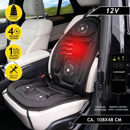 Tappeto riscaldante e massaggiante per l'auto DUNLOP 12V