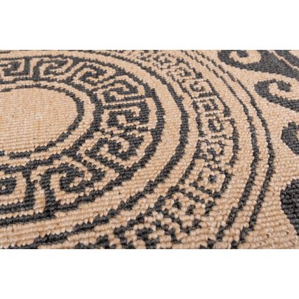 Tappeto rotondo da esterno DELMAR 80 cm antracite/beige