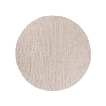 Tappeto rotondo naturale FIR WOOL 160 cm 2600 g/m² beige