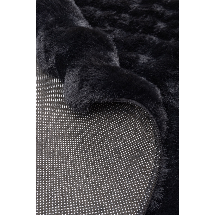 Tappeto rotondo RABBIT BUBBLE 160 cm nero