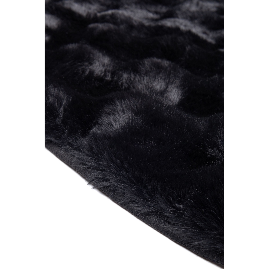 Tappeto rotondo RABBIT BUBBLE 160 cm nero