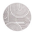 Tappeto rotondo SALAMANCA Ø 100 cm grigio/bianco