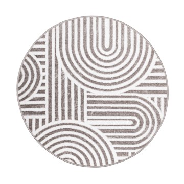 Tappeto rotondo SALAMANCA Ø 100 cm grigio/bianco