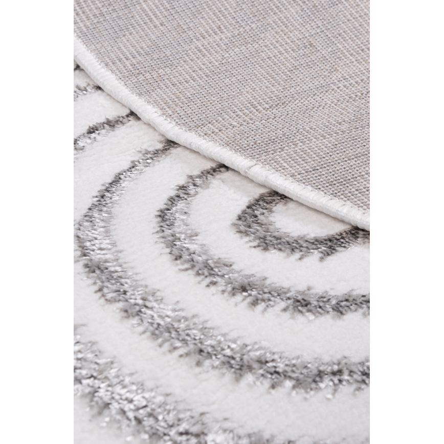 Tappeto rotondo SALAMANCA Ø 100 cm grigio/bianco