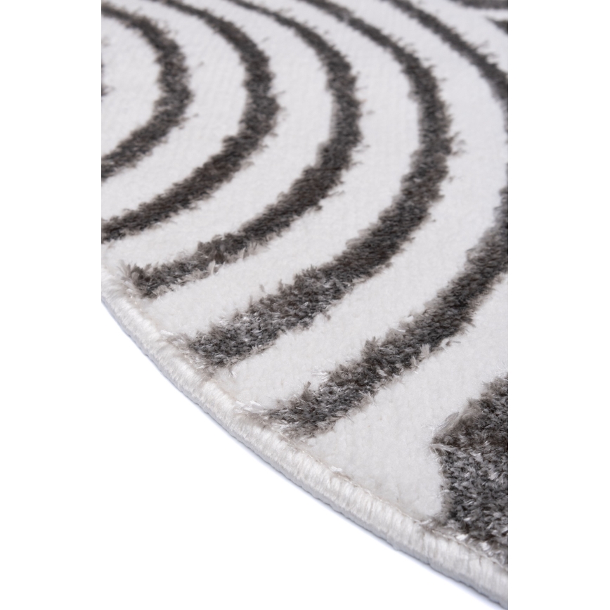 Tappeto rotondo SALAMANCA Ø 100 cm grigio/bianco