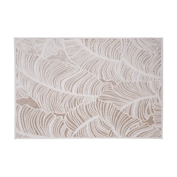Tappeto SALAMANCA 160x230 cm beige/bianco/motivo a foglie