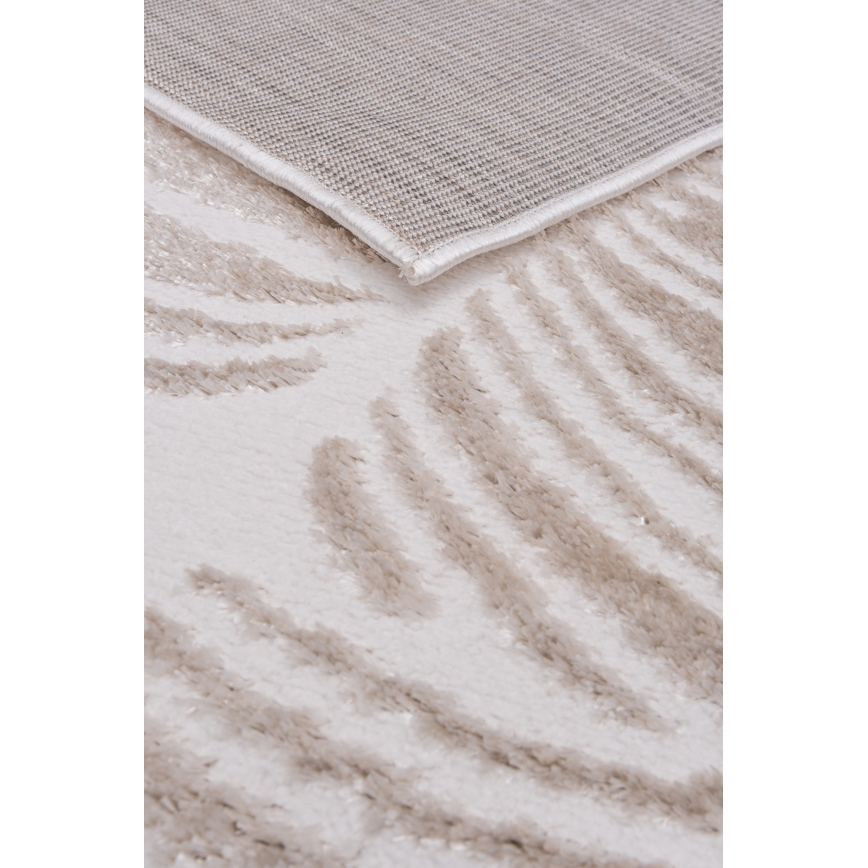 Tappeto SALAMANCA 160x230 cm beige/bianco/motivo a foglie