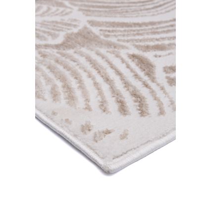 Tappeto SALAMANCA 160x230 cm beige/bianco/motivo a foglie