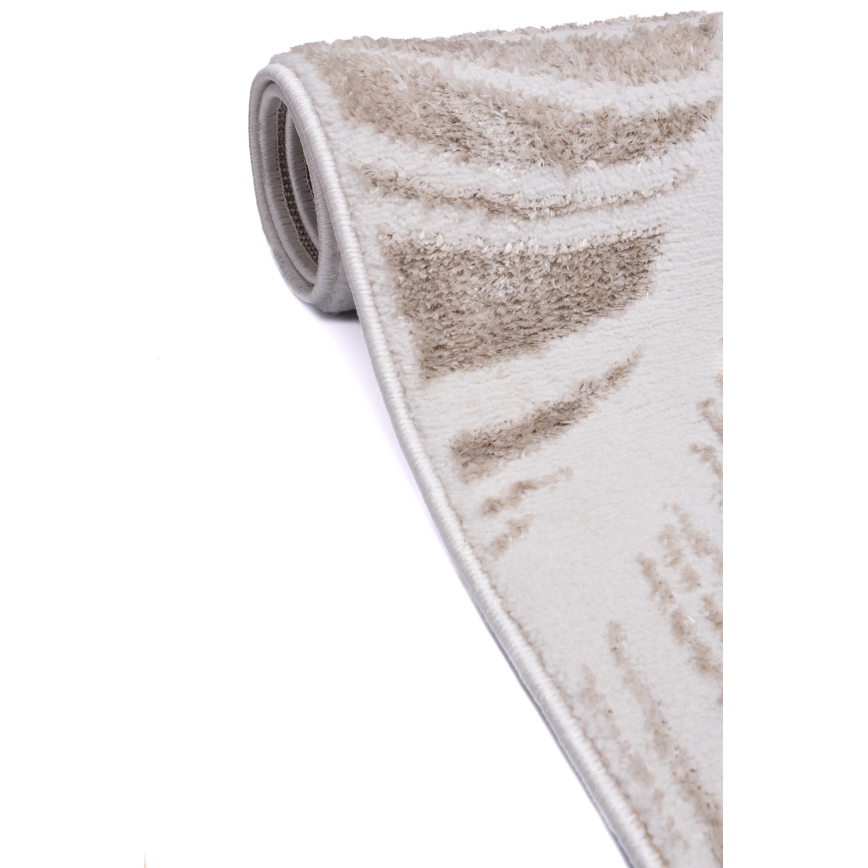 Tappeto SALAMANCA 160x230 cm beige/bianco/motivo a foglie