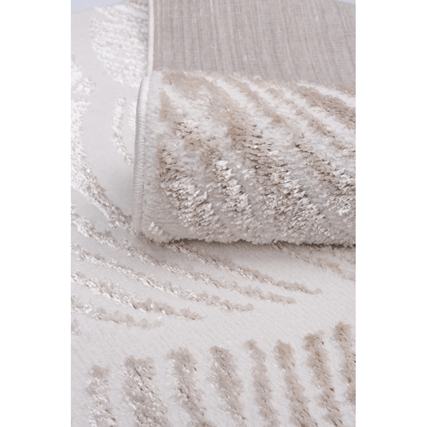 Tappeto SALAMANCA 200x280 cm beige/bianco/motivo a foglie