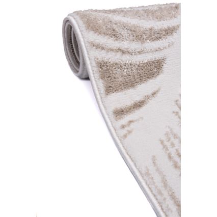 Tappeto SALAMANCA 67x120 cm beige/bianco motivo a foglie