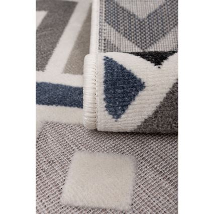 Tappeto SHIFT 80x150 cm grigio/blu/beige