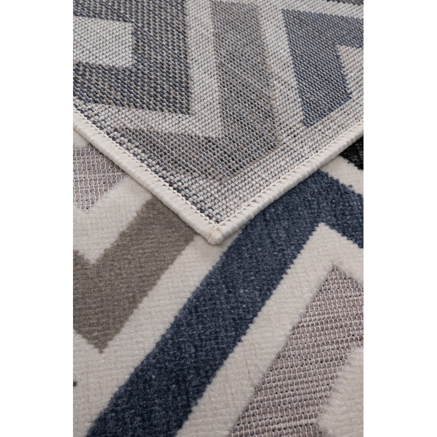 Tappeto SHIFT 80x150 cm grigio/blu/beige