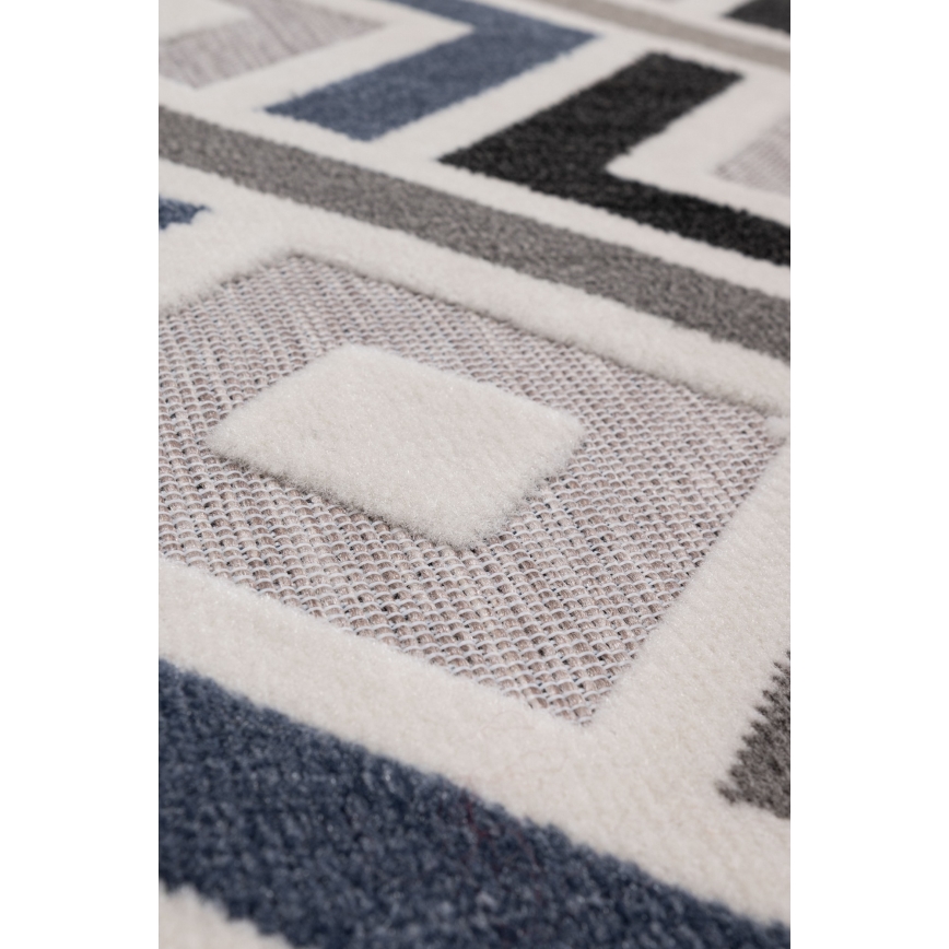 Tappeto SHIFT 80x150 cm grigio/blu/beige