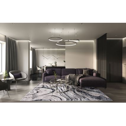 Tappeto STONE 120x160 cm grigio/antracite