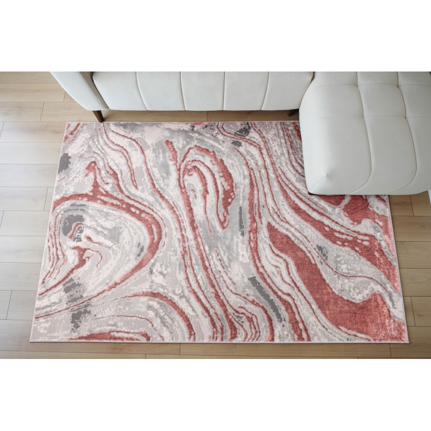 Tappeto STONE 80x140 cm rosa/grigio