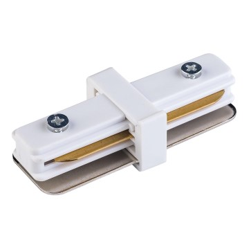 Tappo finale monofase per sistema a binari TRACER dritto bianco
